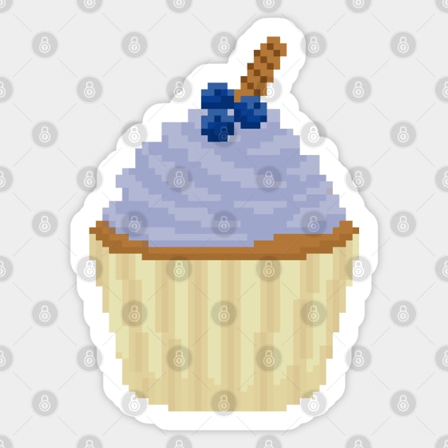 Periwinkle cupcake pixel art Sticker by toffany's